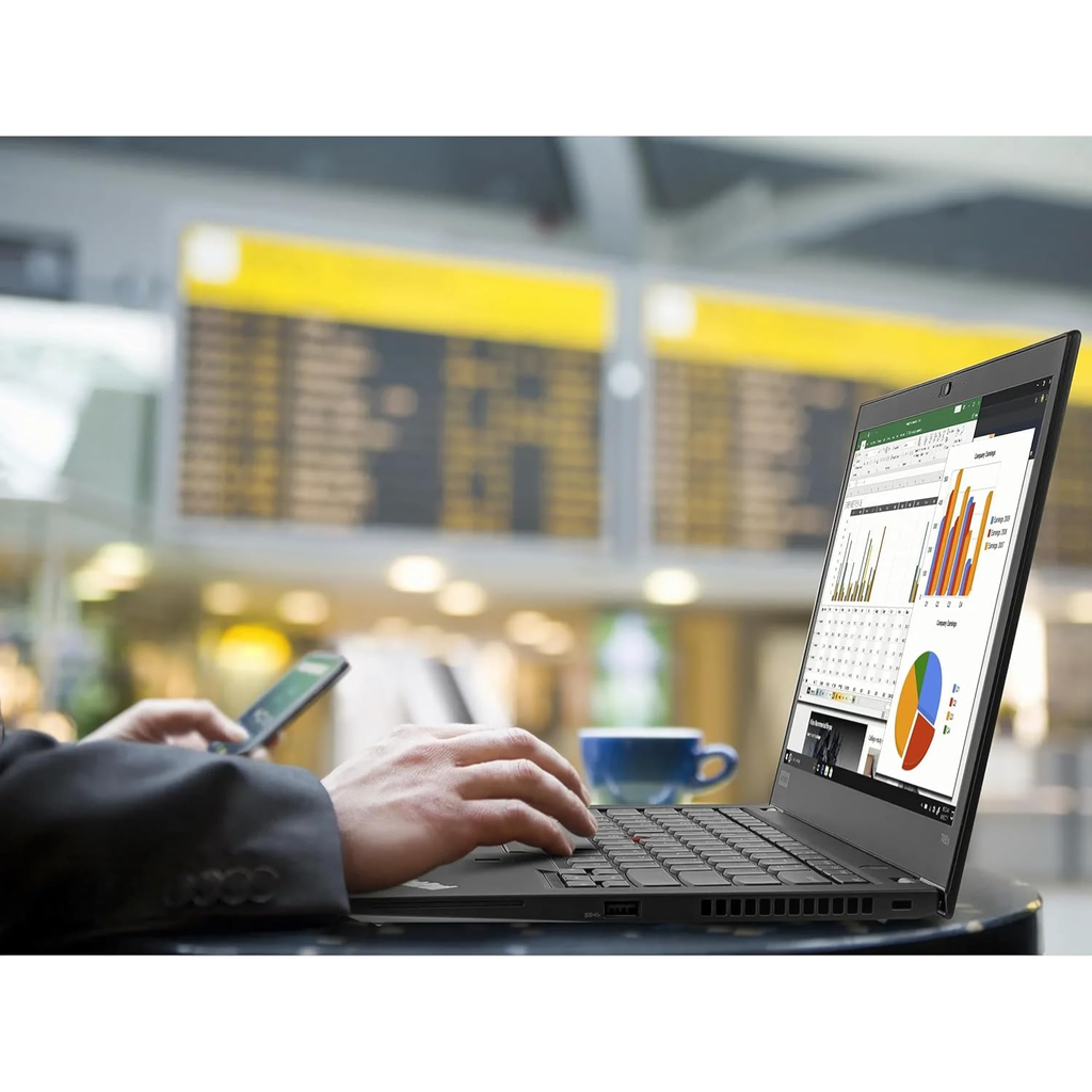 Lenovo ThinkPad T480s Refurbished – Core i5-8350U, 8GB RAM, 256GB SSD NVMe, 14" FHD, Windows 11 Pro, Cámara Integrada, Ultraligera – Grade A