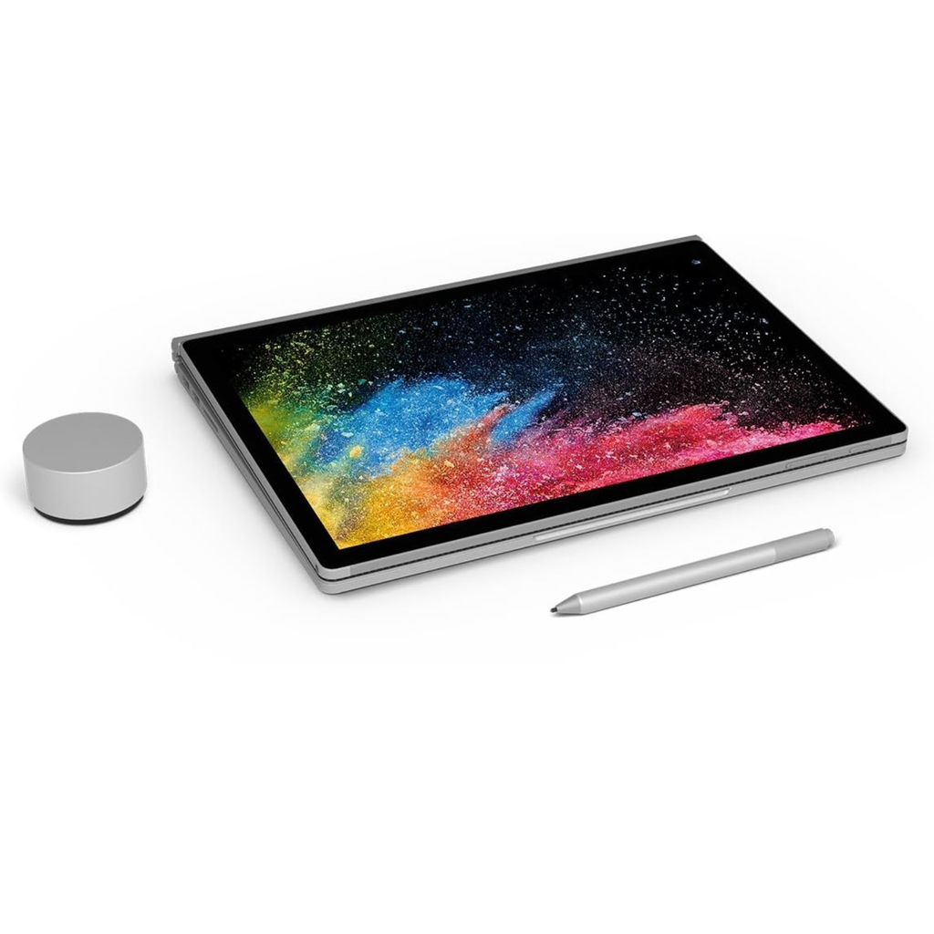 Microsoft Surface Book 2 | Intel Core i5-8350U (Quad-Core) | 8GB RAM | 256GB SSD | Pantalla 13.5″ PixelSense 3K Táctil | Win 11 Pro | Reacondicionada Grado A