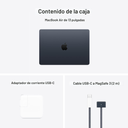 Apple MacBook Air 2025 | Chip M4 (10-core CPU) | 16GB RAM | 256GB SSD | Pantalla 13.6″ Liquid Retina | Color Midnight (Medianoche) | Nueva y Sellada