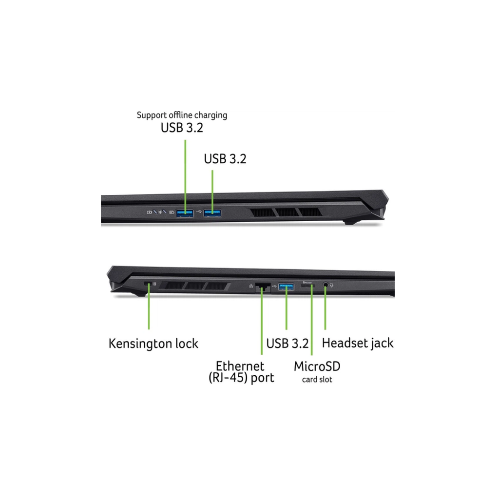 Acer NITRO V 16 ANV16-42-R309 GAMING AMD Ryzen™ 5 240 512GB SSD 16GB 16" (1920x1200) 180Hz WIN11 NVIDIA® RTX 5050 8192MB OBSIDIAN BLACK Backlit Keyboard