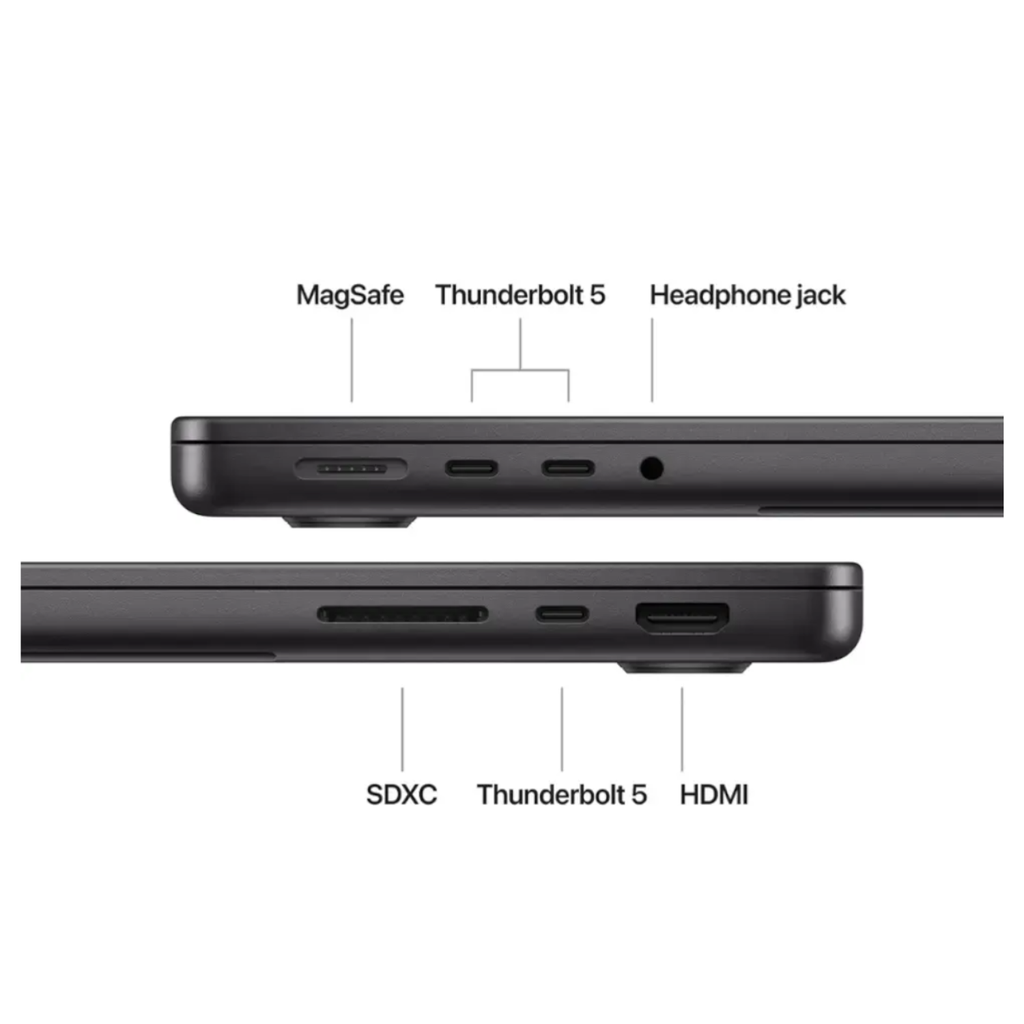 Apple MacBook Pro 14.2″ 2024 – Chip M4, 10-Core CPU, 10-Core GPU, 16GB RAM, 512GB SSD, Liquid Retina XDR, macOS, Space Black