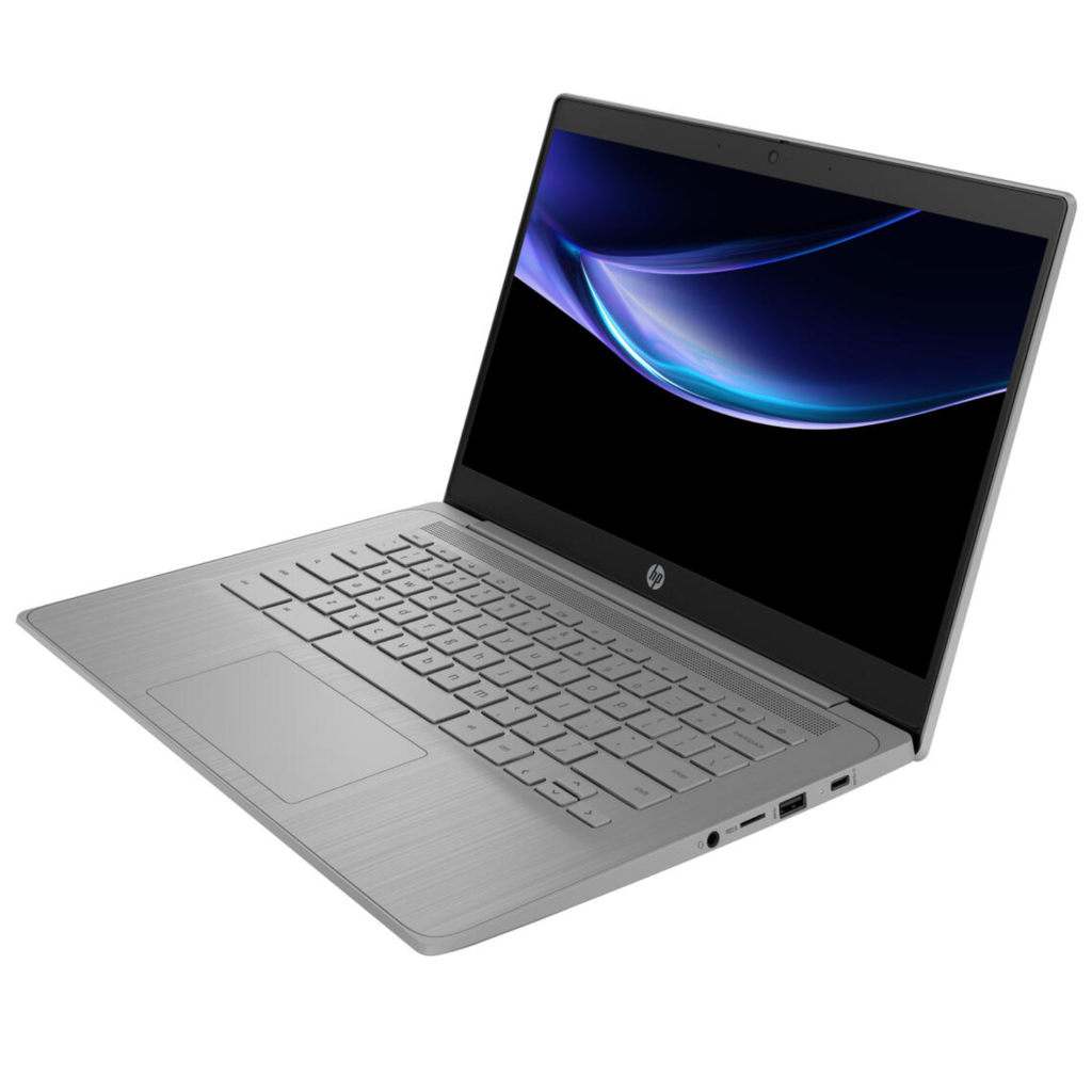 HP Chromebook 14A-NE1013 | Intel Celeron N4500 | 4GB RAM | 64GB eMMC | Pantalla 14″ HD | ChromeOS | Mineral Silver - NUEVA