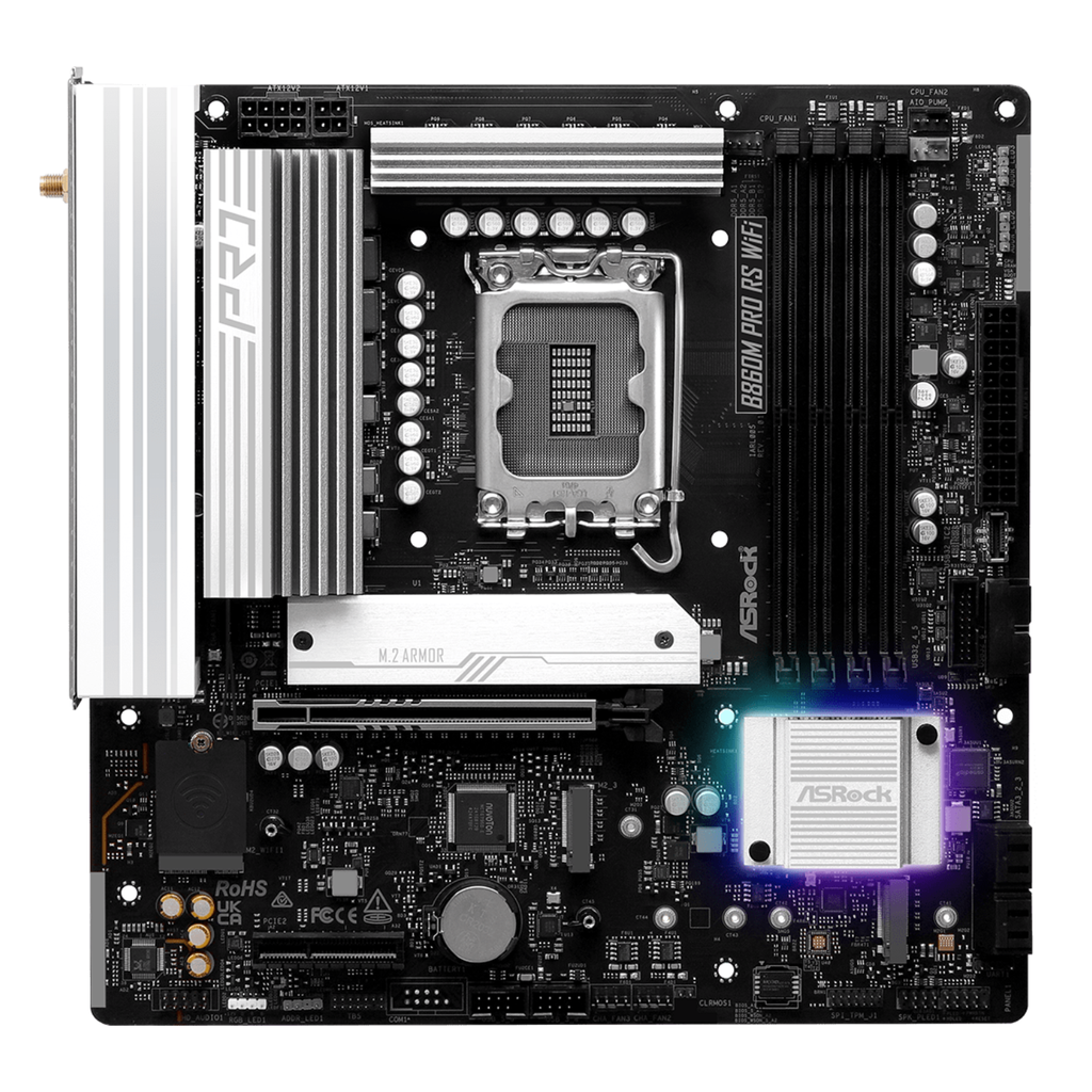 ASRock B860M Pro RS Tarjeta Madre DDR5 Micro ATX Intel