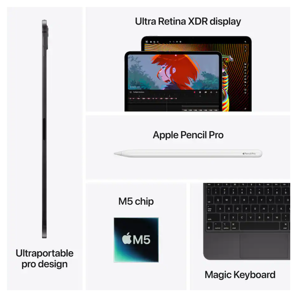 Apple iPad Pro 11" (2025) Chip M5 | 256GB | Pantalla Ultra Retina XDR OLED | Space Black | Nuevo