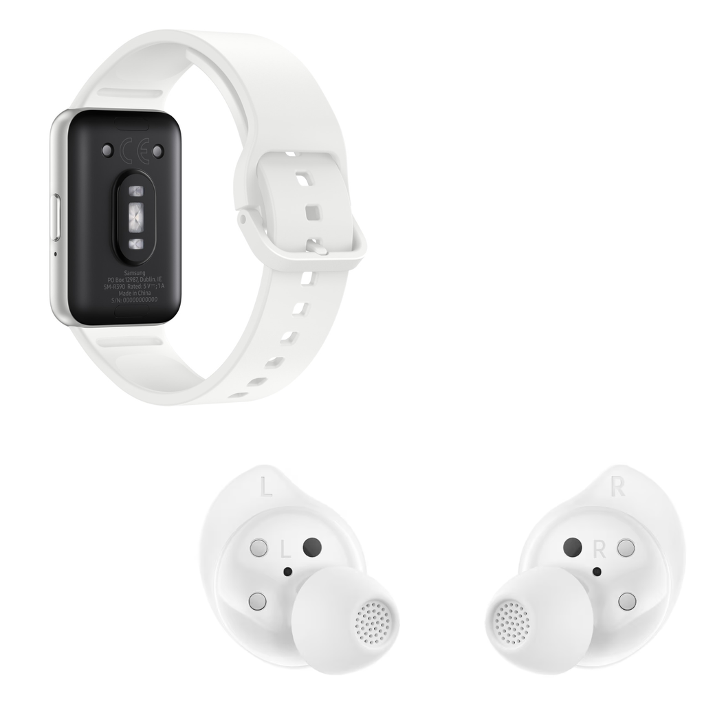 Kit Samsung Galaxy | Watch Fit3 Silver + Buds Core White | Pantalla 1.6" AMOLED | Audio Premium AKG | Bundle Bienestar y Estilo | Nuevo