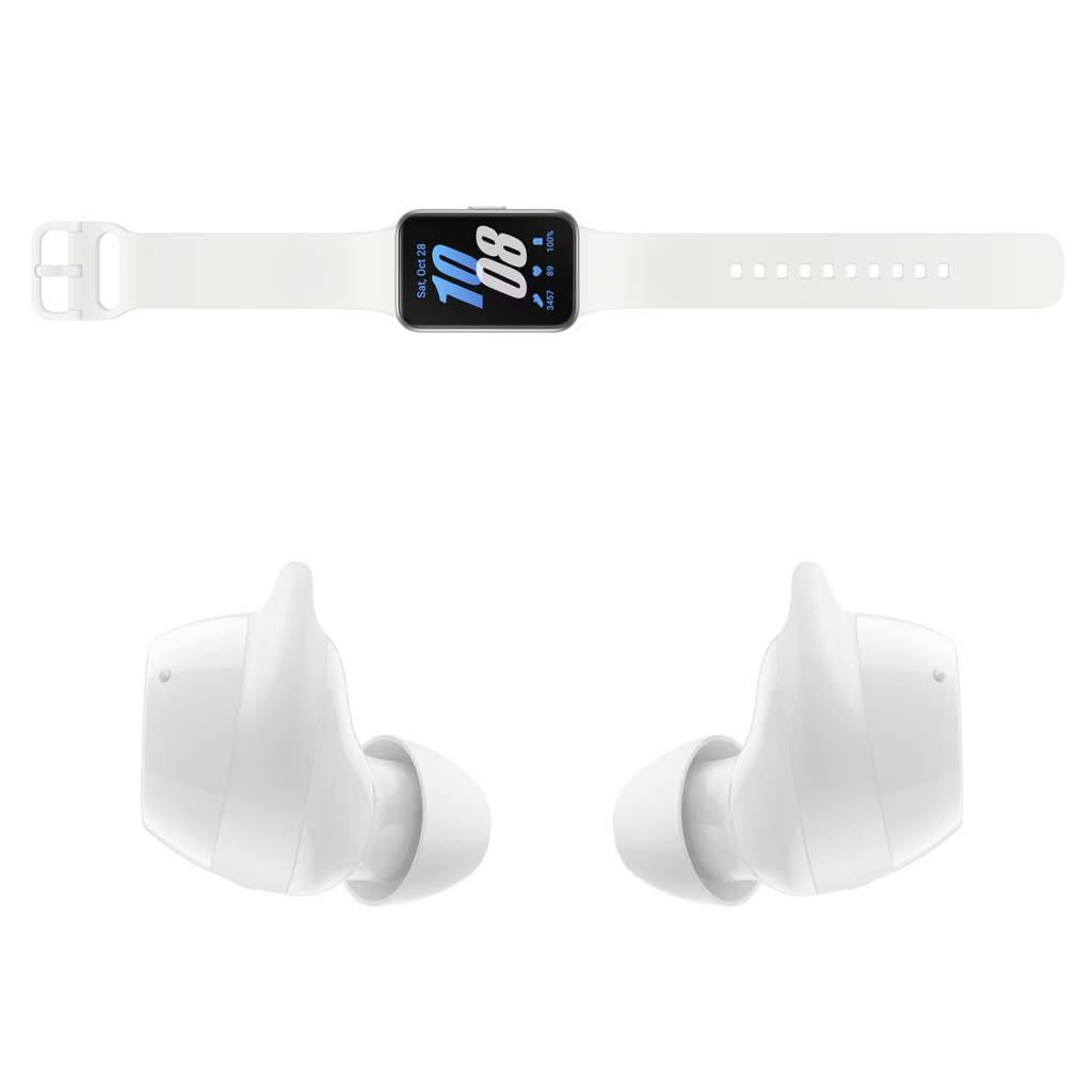 Kit Samsung Galaxy | Watch Fit3 Silver + Buds Core White | Pantalla 1.6" AMOLED | Audio Premium AKG | Bundle Bienestar y Estilo | Nuevo