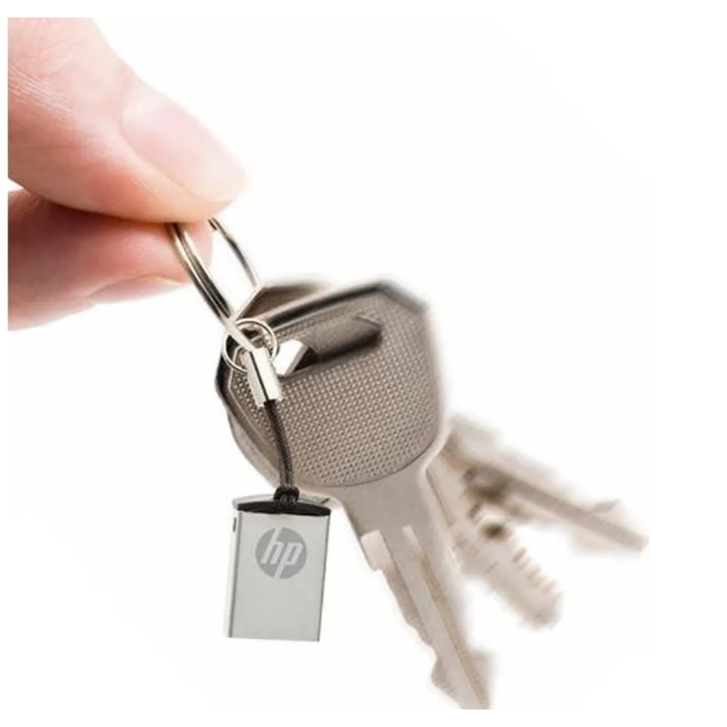 Memoria USB 16GB HP v222w | Mini Diseño Metálico | Ref. HPFD222W-16 | Ultra Compacta | USB 2.0 High Speed | Nueva Sellada | Ideal para Laptops, Tabletas y Estéreos de Auto