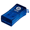 Memoria USB 32GB HP v165w | Diseño Mini Ultra Compacto | USB 2.0 | Azul Translúcido | Nuevo Sellado | Para Auto, Laptop y Tablet | Ref. HPFD165W-32
