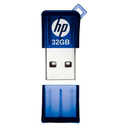 Memoria USB 32GB HP v165w | Diseño Mini Ultra Compacto | USB 2.0 | Azul Translúcido | Nuevo Sellado | Para Auto, Laptop y Tablet | Ref. HPFD165W-32