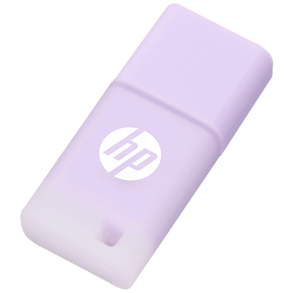 Memoria USB 32GB HP v168p Lila | Ref. HPFD168P-32L | USB 2.0 | Cuerpo de Goma Resistente | Nueva Sellada | Para Estudiantes, Oficina y Regalos | Diseño Ultra Compacto
