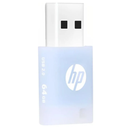 Memoria USB 64GB HP v168b Azul Pastel | Ref. HPFD168B-64 | USB 2.0 | Cuerpo de Goma Antigolpes | Nueva Sellada | Para Respaldo Masivo, Universidad y Oficina