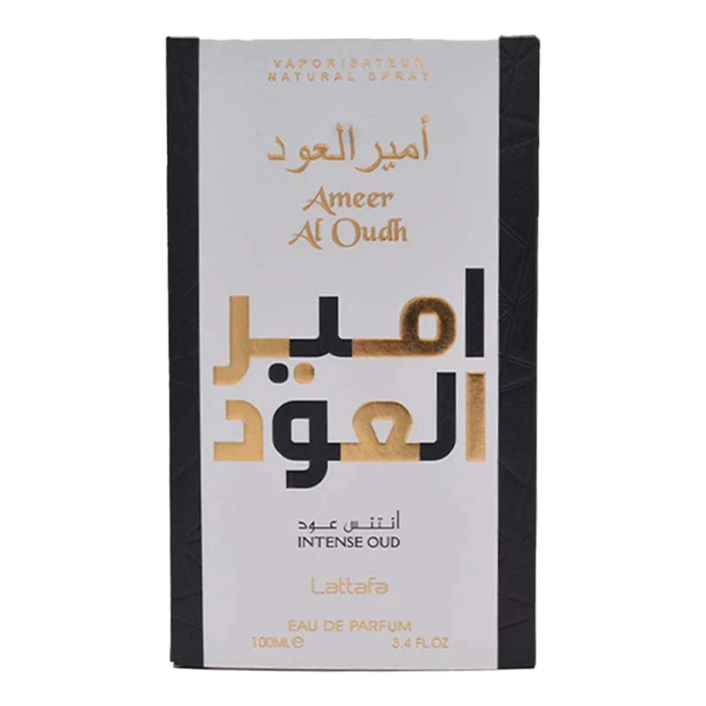 Lattafa Ameer Al Oudh Intense Oud | 100ml EDP | Notas de Madera Ahumada y Vainilla | Perfume Árabe