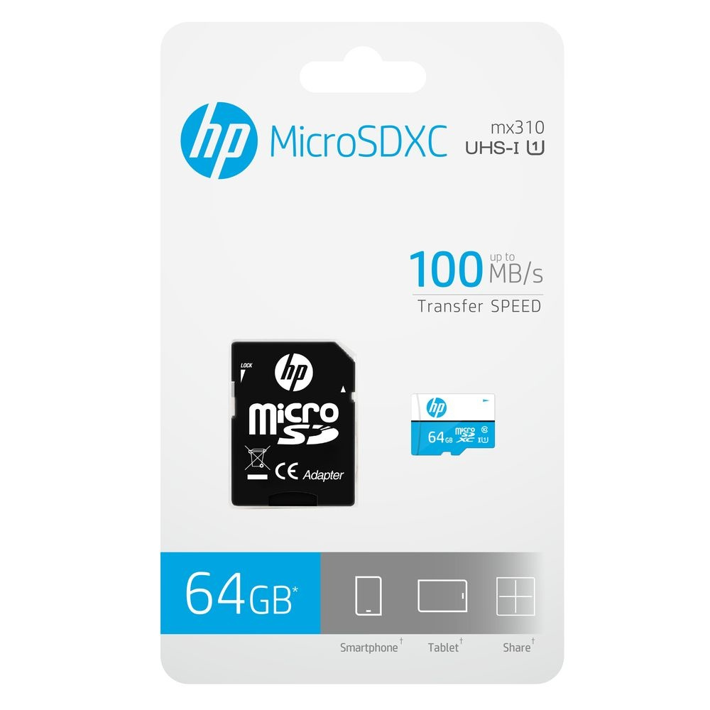 Hp Micro SD MX310 64GB Class 10 U1 UHS+1