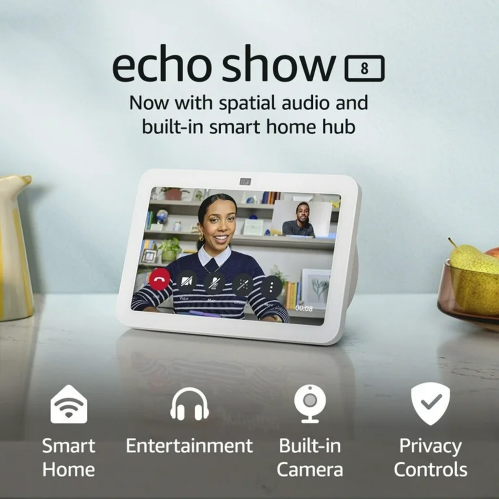 Amazon Echo Show 8 3rd Controlador de hogar digital - Alexa - IEEE 802.11a/b/g/n/ac - ZigBee, Sidewalk - Bluetooth - Blanco