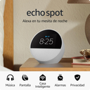 Amazon Echo Spot Controlador de hogar digital - Alexa - IEEE 802.11a/b/g/n/ac - Sidewalk - Bluetooth - Blanco Glaciar