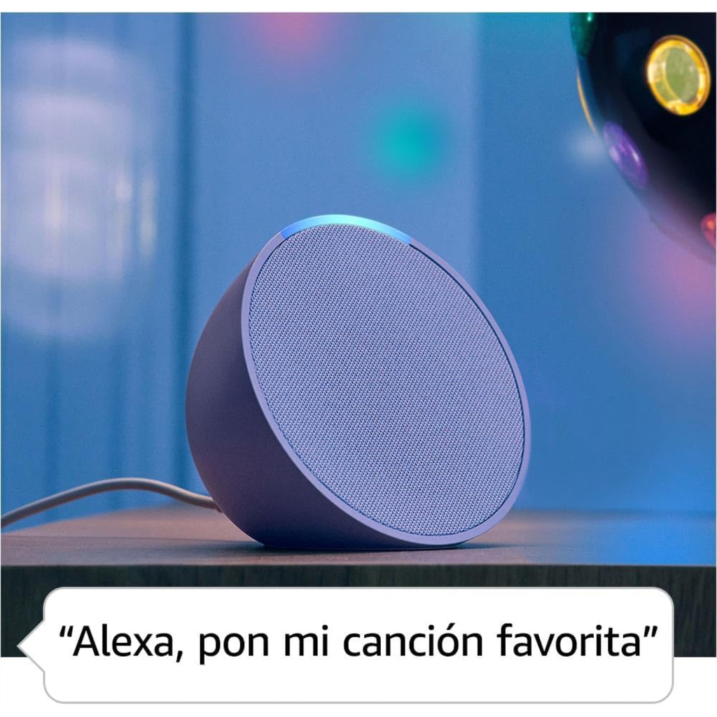 Amazon Echo Pop | Bocina inteligente y compacta con sonido definido y Alexa | Lavanda | UPC: 840080594804