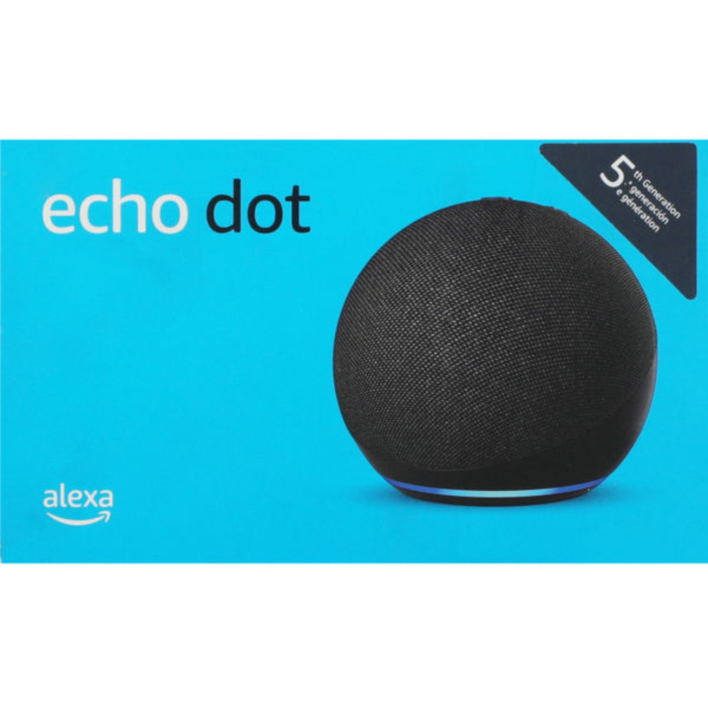 Amazon Echo Dot (5.ª generación, modelo de 2022) | Bocina inteligente con Alexa | Negro | UPC: 840080503653