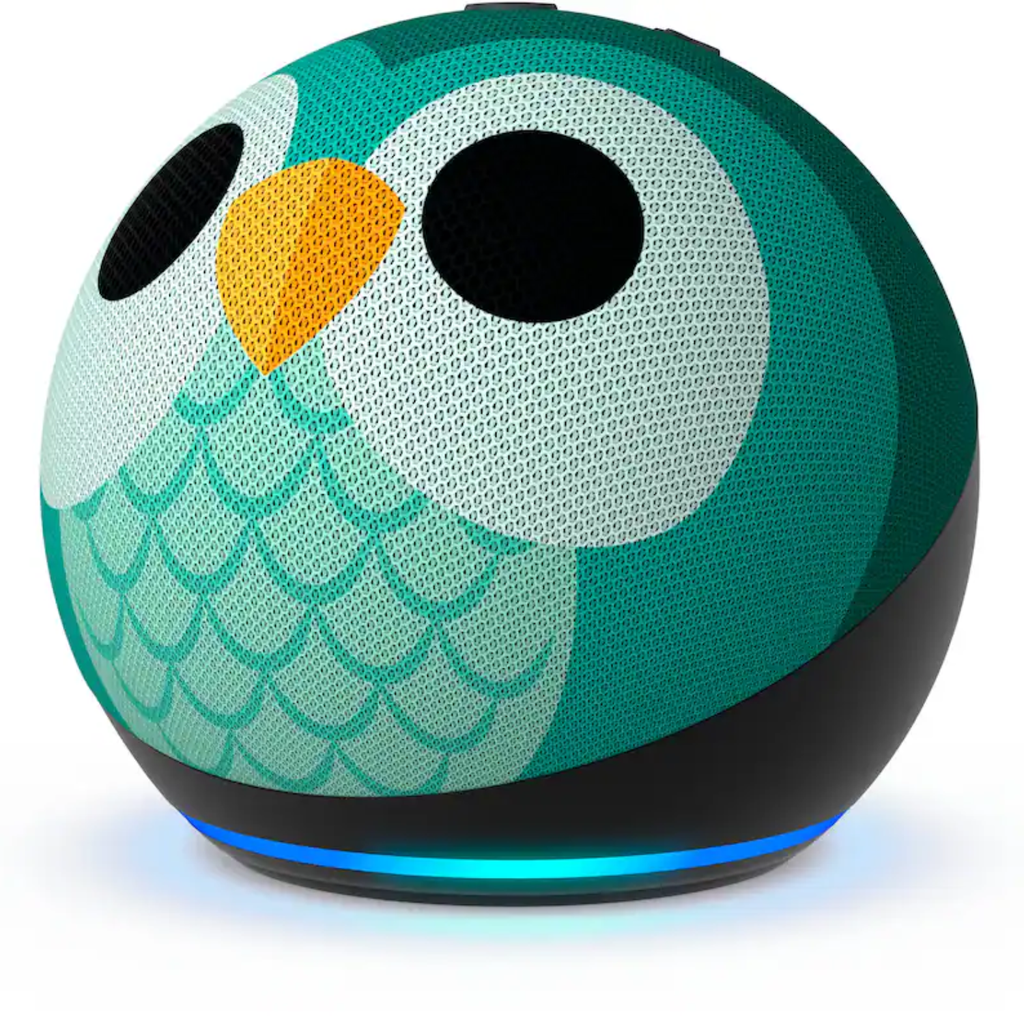 Amazon Echo Dot Kids 5th Gen (2022) – Bocina Inteligente con Alexa, Control Parental, Diseño Owl, Audio Mejorado (UPC 840080543413)