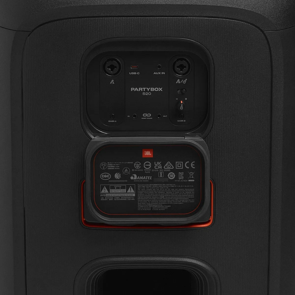 JBL PartyBox 520 | Bocina Portátil para Fiestas | Ref. JBLPARTYBOX520AM | 240W RMS | Luces LED Dinámicas | Resistente a Salpicaduras IPX4 | Nueva Original | Sonido Pro de JBL