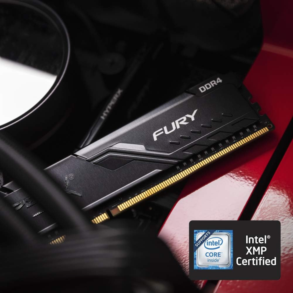Kingston HyperX Fury Black 4GB DDR4 2666MHz – Memoria RAM para PC, CL16, Auto-Overclocking, Serie Fury