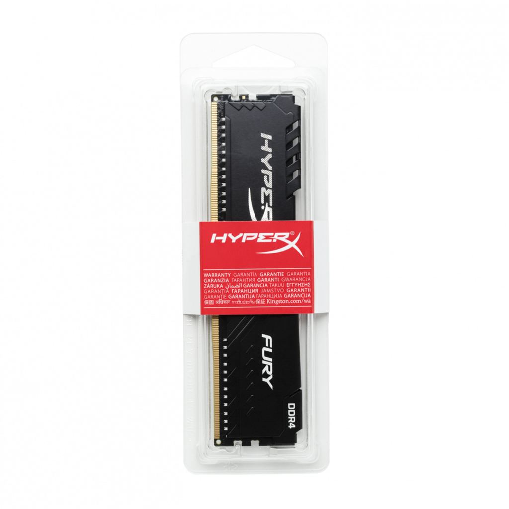 Kingston HyperX Fury Black 4GB DDR4 2666MHz – Memoria RAM para PC, CL16, Auto-Overclocking, Serie Fury