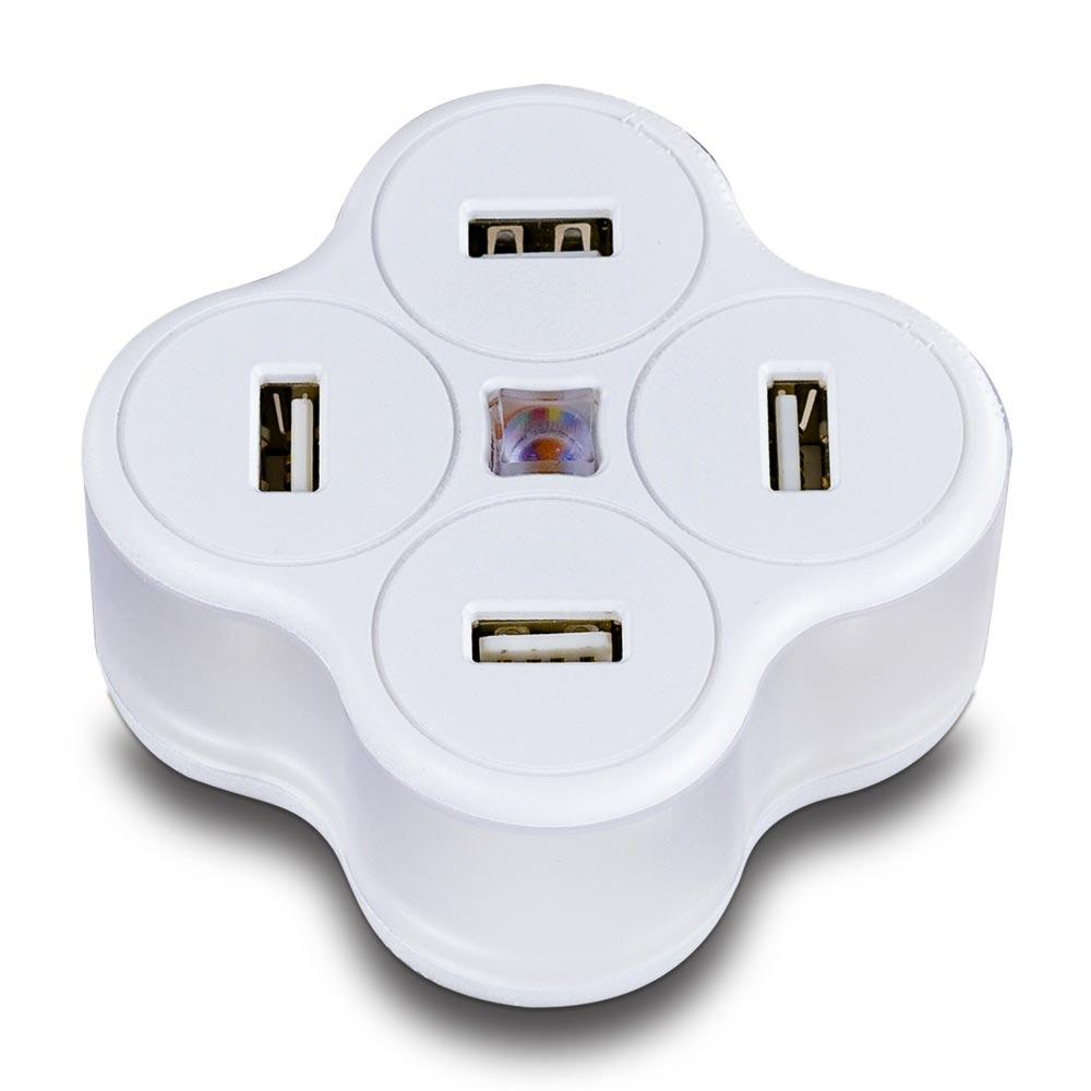 Cargador de Pared CyberPower TR14A42U, 5.25V, 4 Puertos USB 2.0 - Blanco