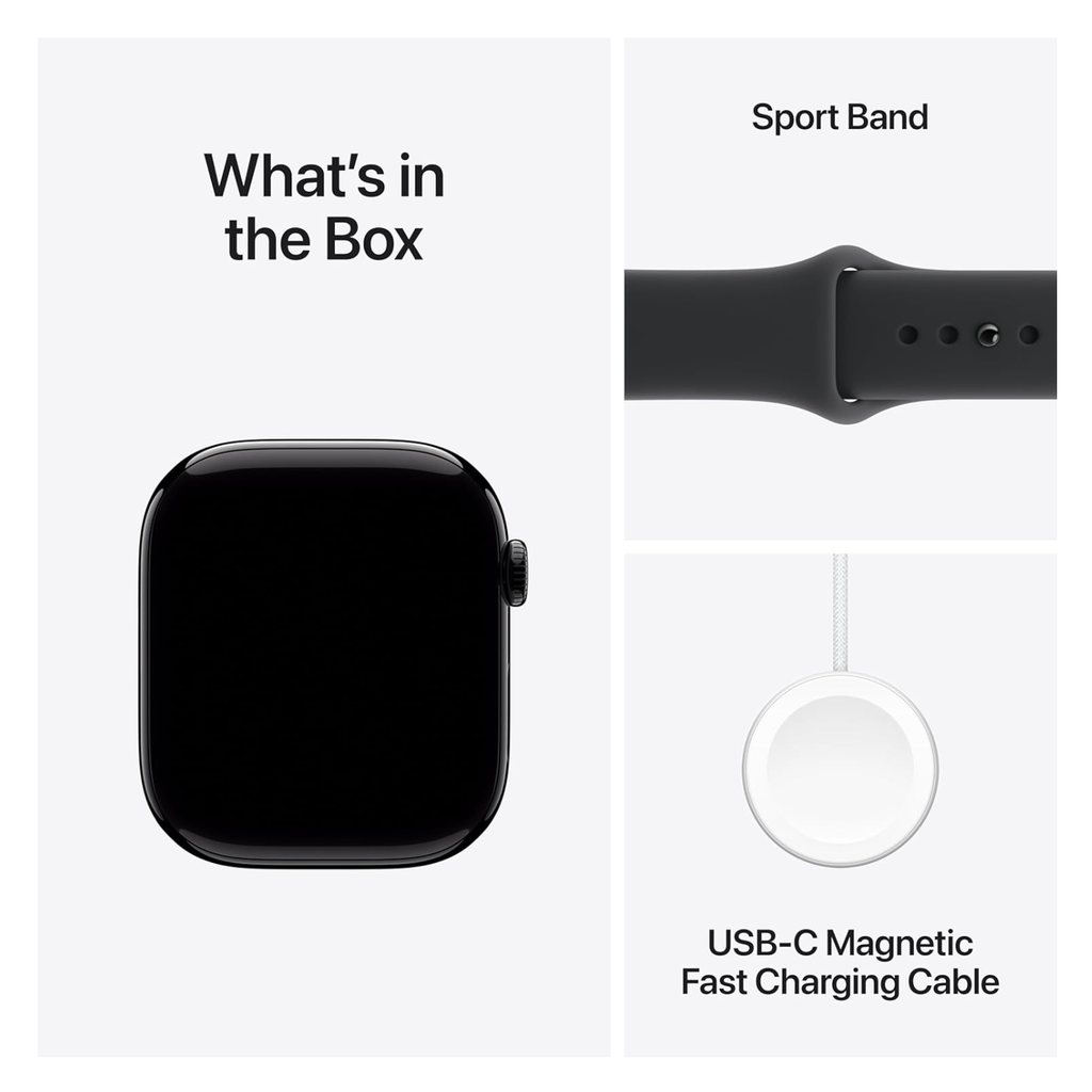 Apple Watch Series 11 GPS 46mm Negro Jet Banda Deportiva Negra S/M