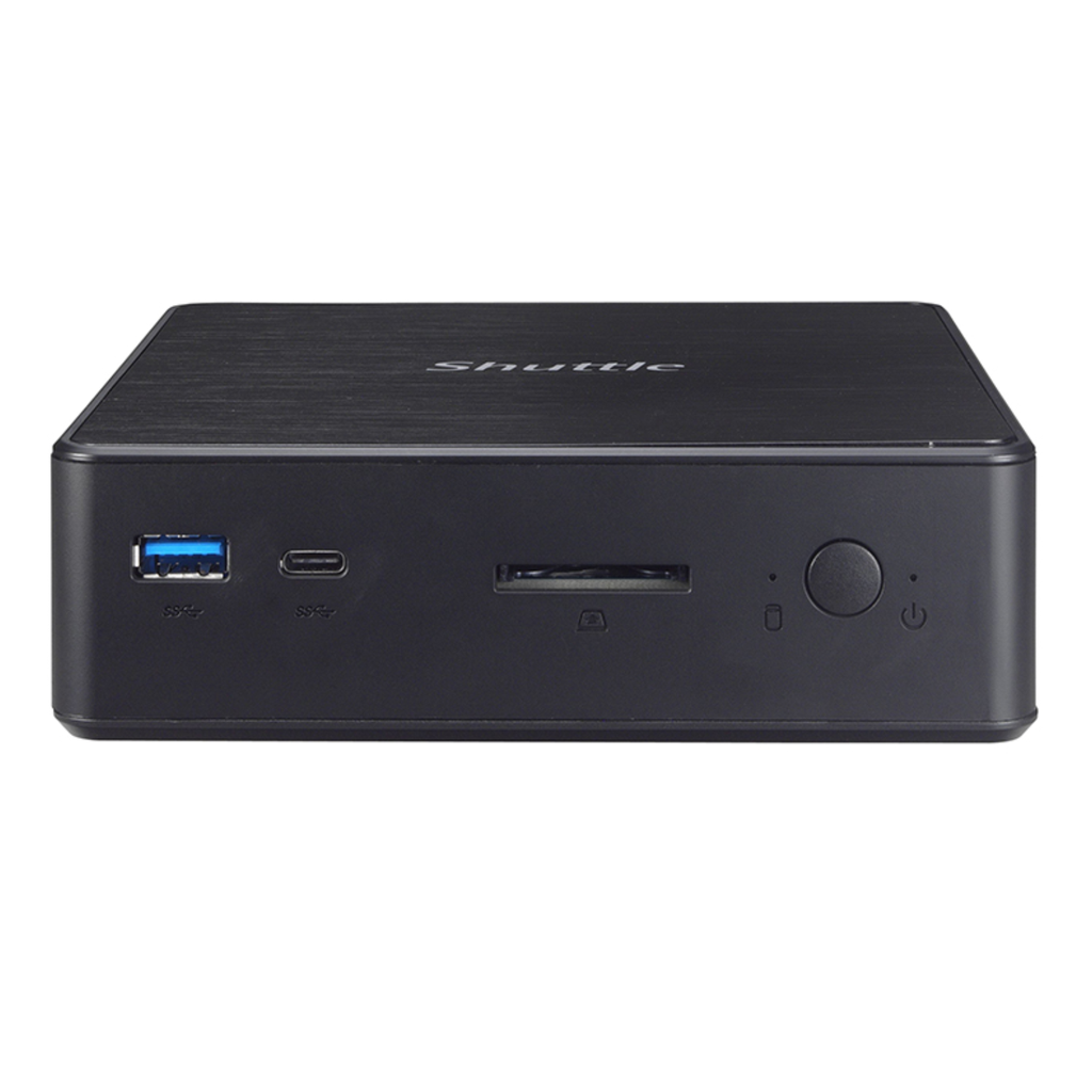 Mini PC Barebone Shuttle XPC Nano NC10U | Intel Celeron 4205U | Sin RAM ni SSD (Personalizable) | Soporte 4K UHD 60Hz | Diseño Fanless Silencioso | Incluye Montaje VESA | Grado Industrial | Nuevo Sellado