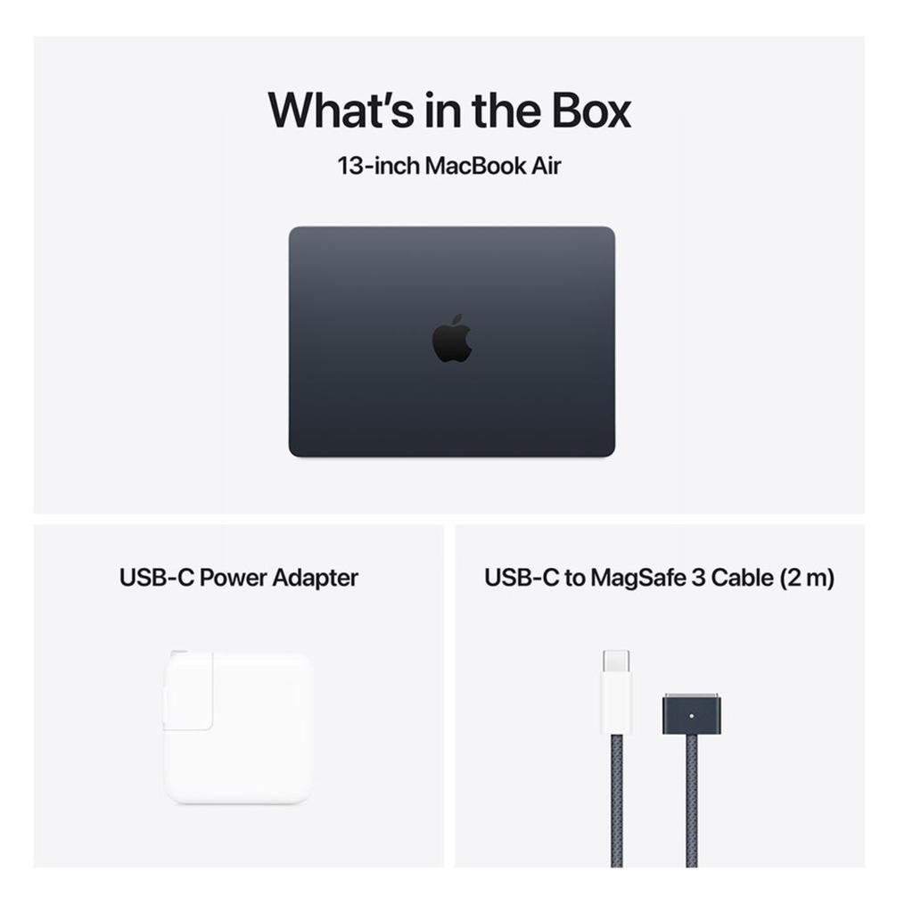 Apple MacBook Air 2025 | Chip M4 (10-core) | 16GB RAM | 256GB SSD | 13.6″ Liquid Retina | Color Midnight | Nueva (Caja Maltratada)