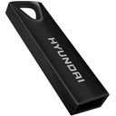 Memoria USB 16GB Hyundai Bravo Deluxe | Cuerpo Metálico Negro | USB 2.0 de Alta Velocidad | Elegante y Resistente | Nuevo Sellado | Para Llaveros y Uso Profesional