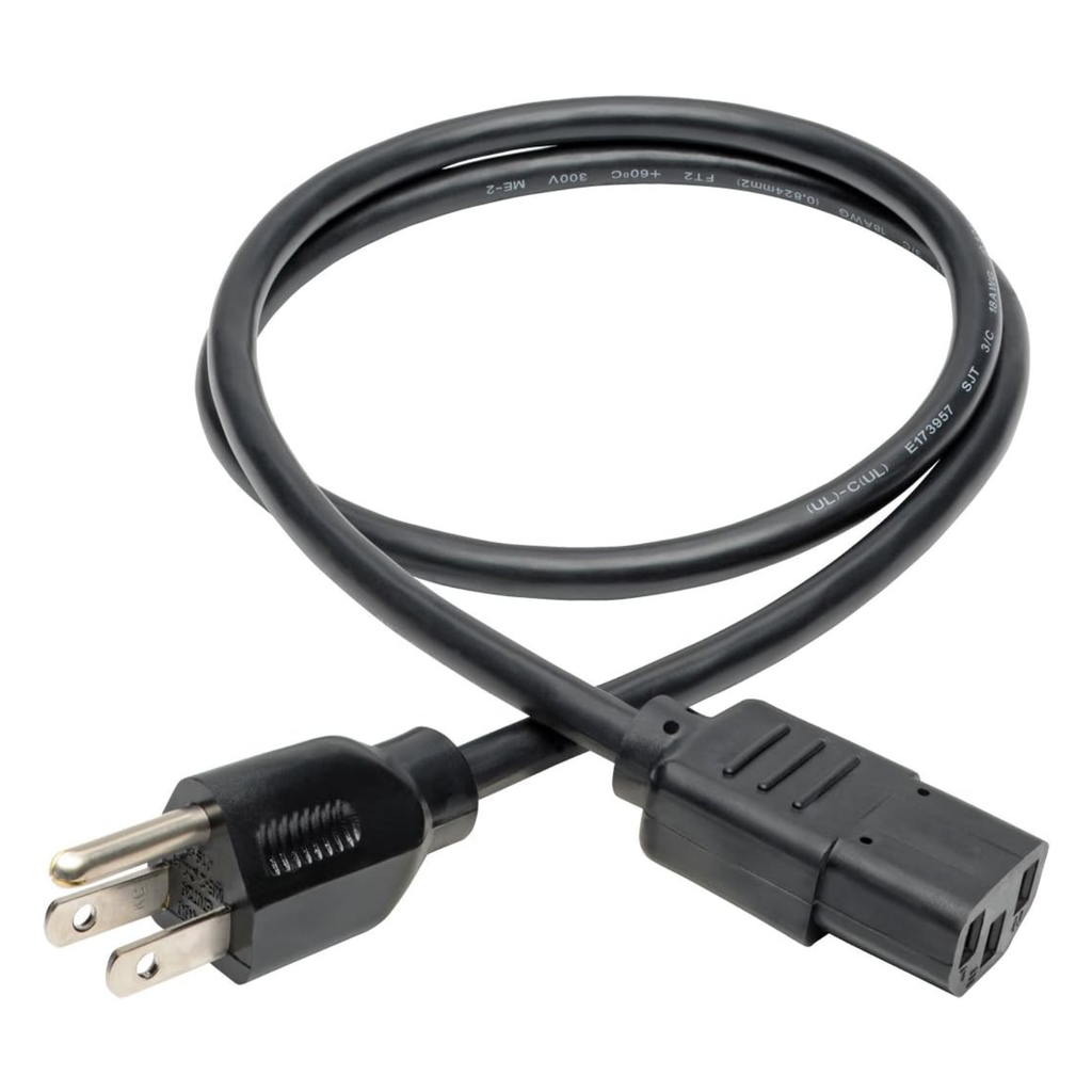 Cable de Alimentación Tripp Lite 91cm (3') 10A 18AWG NEMA 5-15P a C13