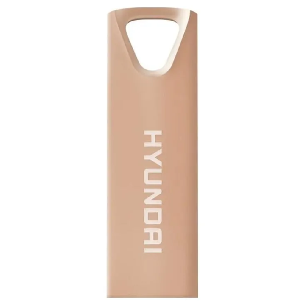 Memoria USB 32GB Hyundai Bravo Deluxe | Rose Gold | Cuerpo Metálico | USB 2.0 High Speed | Resistente y Elegante | Nuevo Sellado | Para Llaveros, Laptop y Regalos
