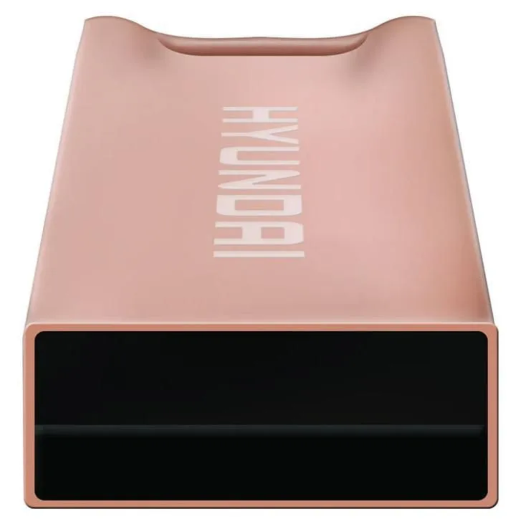 Memoria USB 32GB Hyundai Bravo Deluxe | Rose Gold | Cuerpo Metálico | USB 2.0 High Speed | Resistente y Elegante | Nuevo Sellado | Para Llaveros, Laptop y Regalos