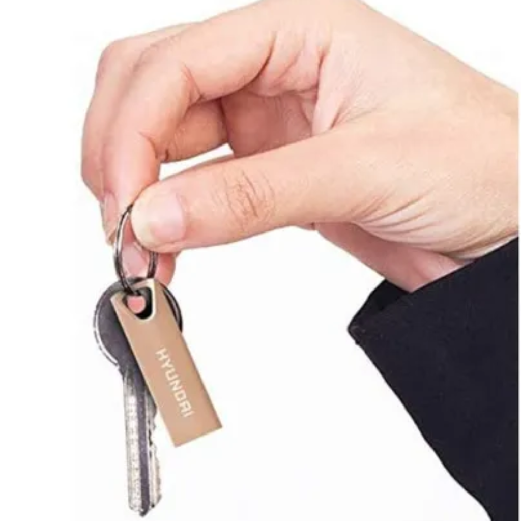 Memoria USB 32GB Hyundai Bravo Deluxe | Rose Gold | Cuerpo Metálico | USB 2.0 High Speed | Resistente y Elegante | Nuevo Sellado | Para Llaveros, Laptop y Regalos