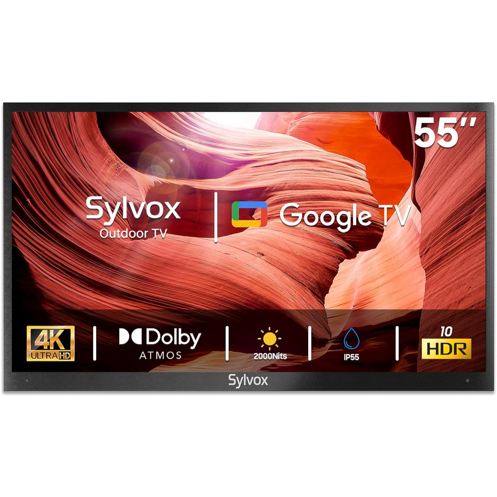 Pool Pro 2.0 55" QLED Full Sun Outdoor TV – 4K UHD, 2000 nits Ultra Bright, Smart Google TV, Waterproof – Modelo OQ55A2KHGF