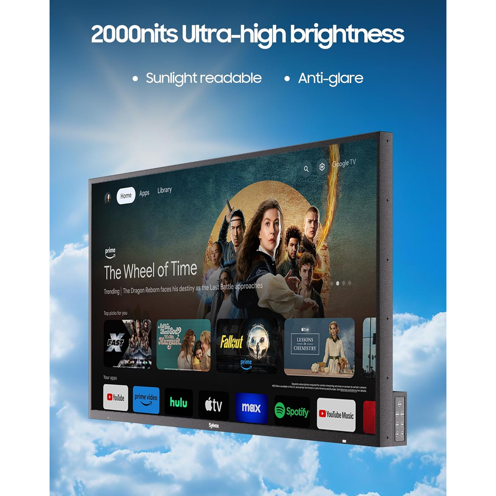 Pool Pro 2.0 55" QLED Full Sun Outdoor TV – 4K UHD, 2000 nits Ultra Bright, Smart Google TV, Waterproof – Modelo OQ55A2KHGF