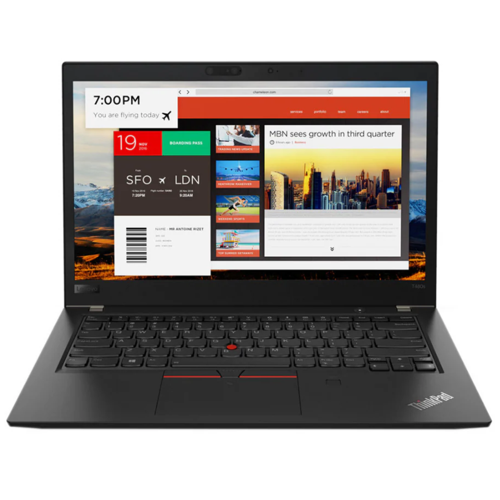 Laptop Ultrabook LENOVO ThinkPad T480s | Intel Core i5-8250U | 16GB RAM | 512GB SSD | Pantalla 14″ FHD | Teclado Retroiluminado | Windows 11 Pro - Grado A