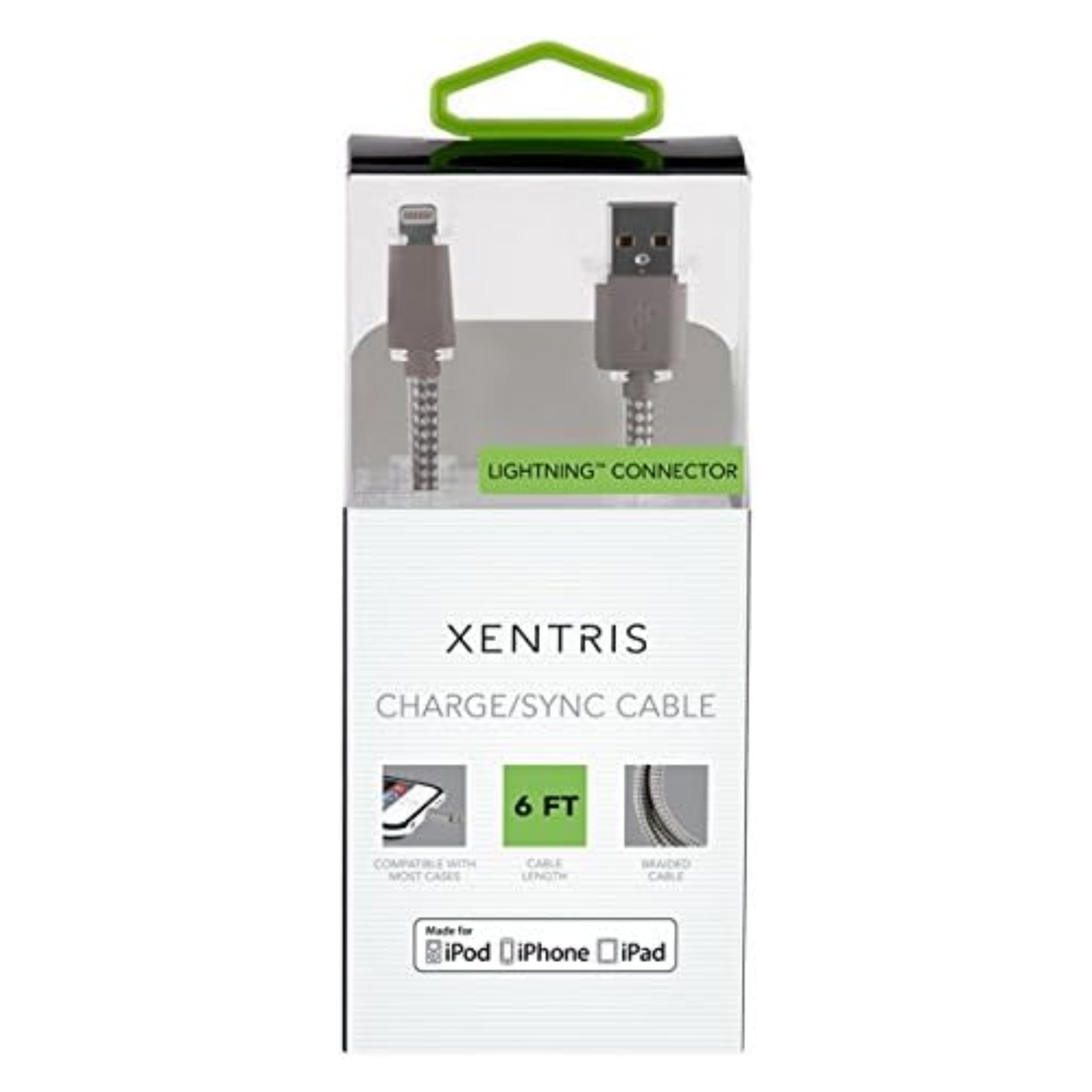 Cable Xentris Lightning a USB-A de 1.8m (6ft) para iPhone/iPad 