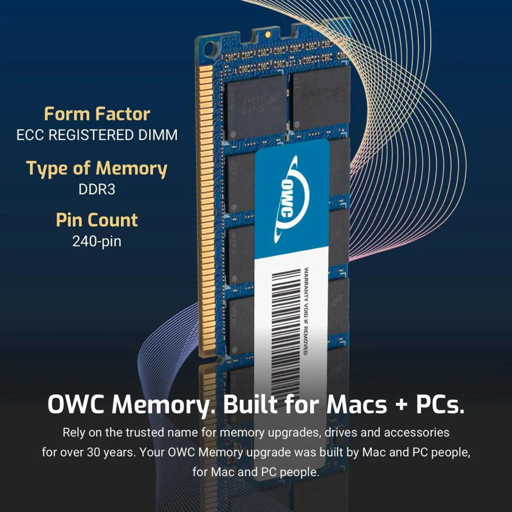 OWC Kit de Memoria 128GB (4×32GB) DDR3 1333MHz PC3-10600 – SDRAM para Workstations y Mac Pro (Nuevo)