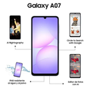 Samsung Galaxy A07 4GB RAM 64GB LTE – Pantalla 6.7", Batería de Larga Duración, Cámara Avanzada, Desbloqueo Facial, Color Black (Nuevo)