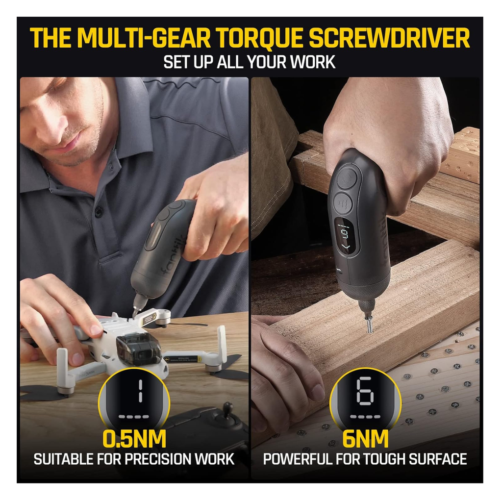 Destornillador Eléctrico Fanttik NEX L1 PRO - Torque Variable (0.5~6 Nm), Pantalla Digital y LED