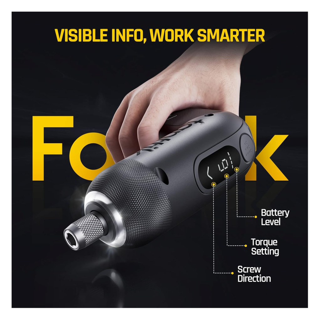Destornillador Eléctrico Fanttik NEX L1 PRO - Torque Variable (0.5~6 Nm), Pantalla Digital y LED