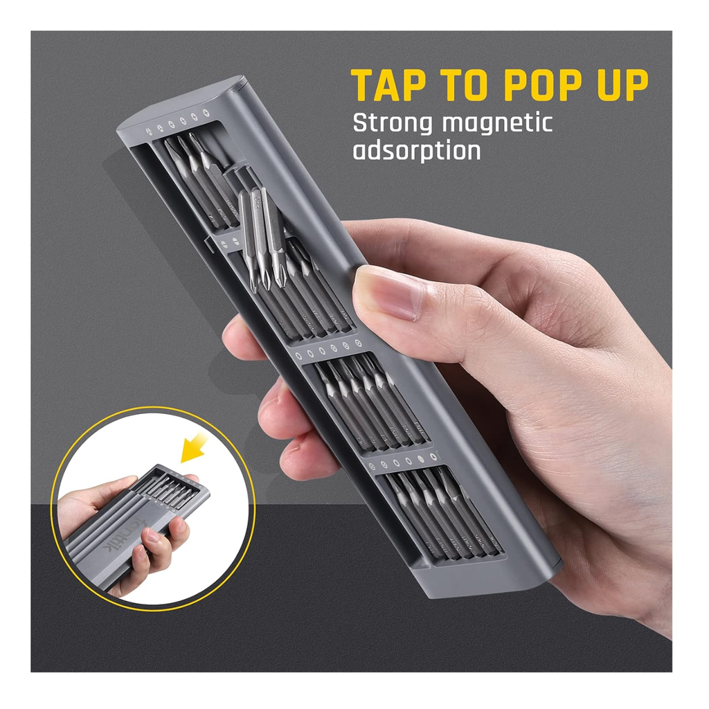 Juego de Destornilladores de Precisión Fanttik X5 (25 en 1) - Puntas Magnéticas de Acero S2 y Estuche de Aluminio