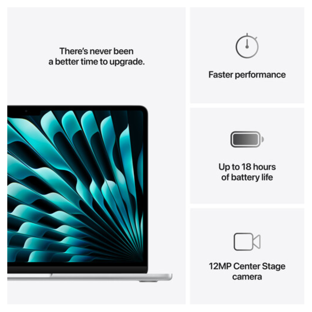 MacBook Air 2025 | Chip M4 10-core | 16GB RAM | 512GB SSD | 13.6" Liquid Retina | Color Silver | Touch ID