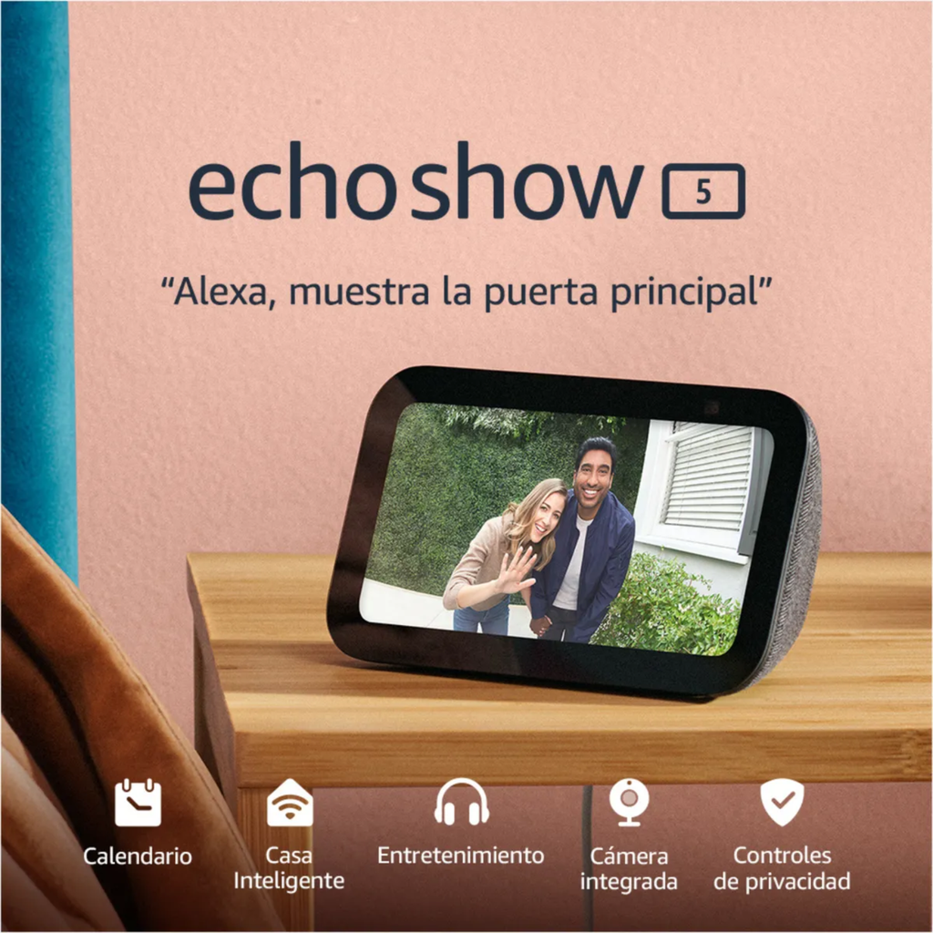 Amazon Echo Show 5 (3rd Gen) – Pantalla Inteligente 5.5", Alexa Integrada, Cámara HD, Color Charcoal – New Open Box