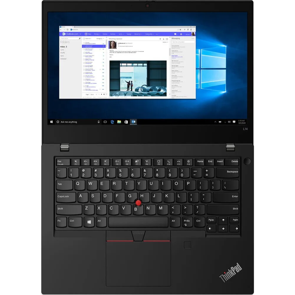 Laptop LENOVO ThinkPad L14 | AMD Ryzen 3 PRO 4450U | 16GB RAM | 256GB SSD | Windows 11 Pro | Webcam | Grado AB - Reacondicionada