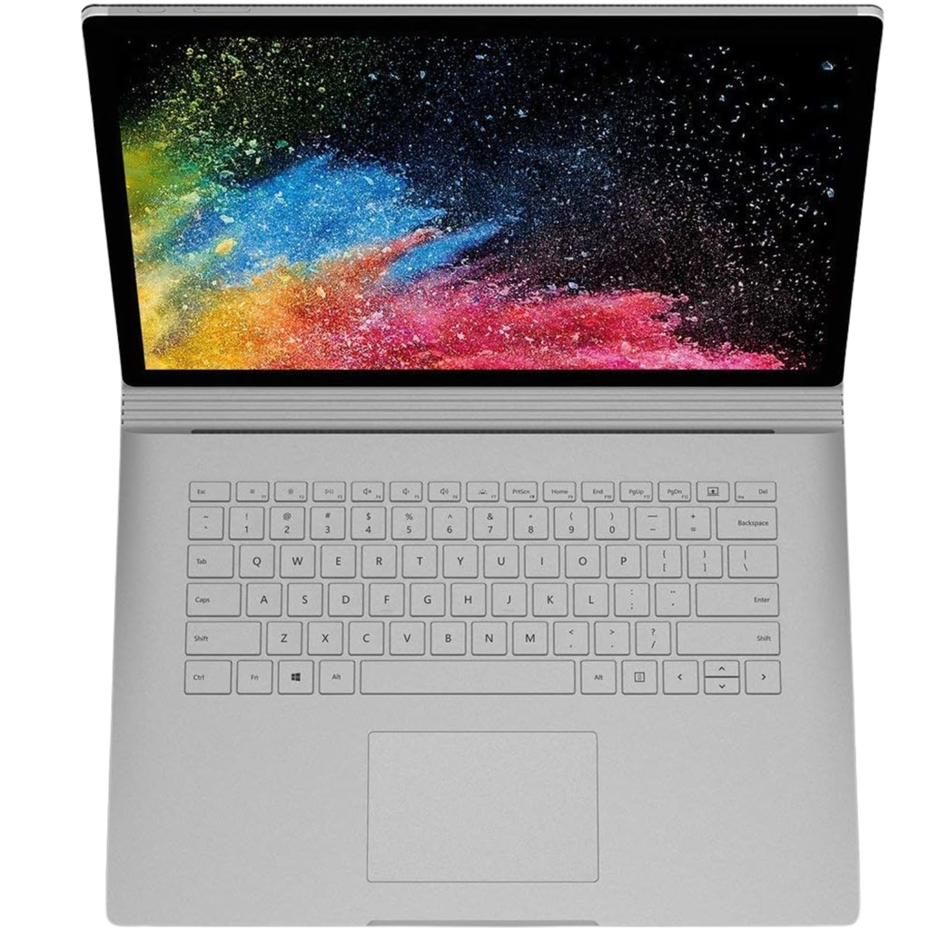 Microsoft Surface Book 2 | Intel Core i5-8350U (Quad-Core) | 8GB RAM | 256GB SSD | Pantalla 13.5″ PixelSense 3K Táctil | Win 11 Pro | Reacondicionada Grado A