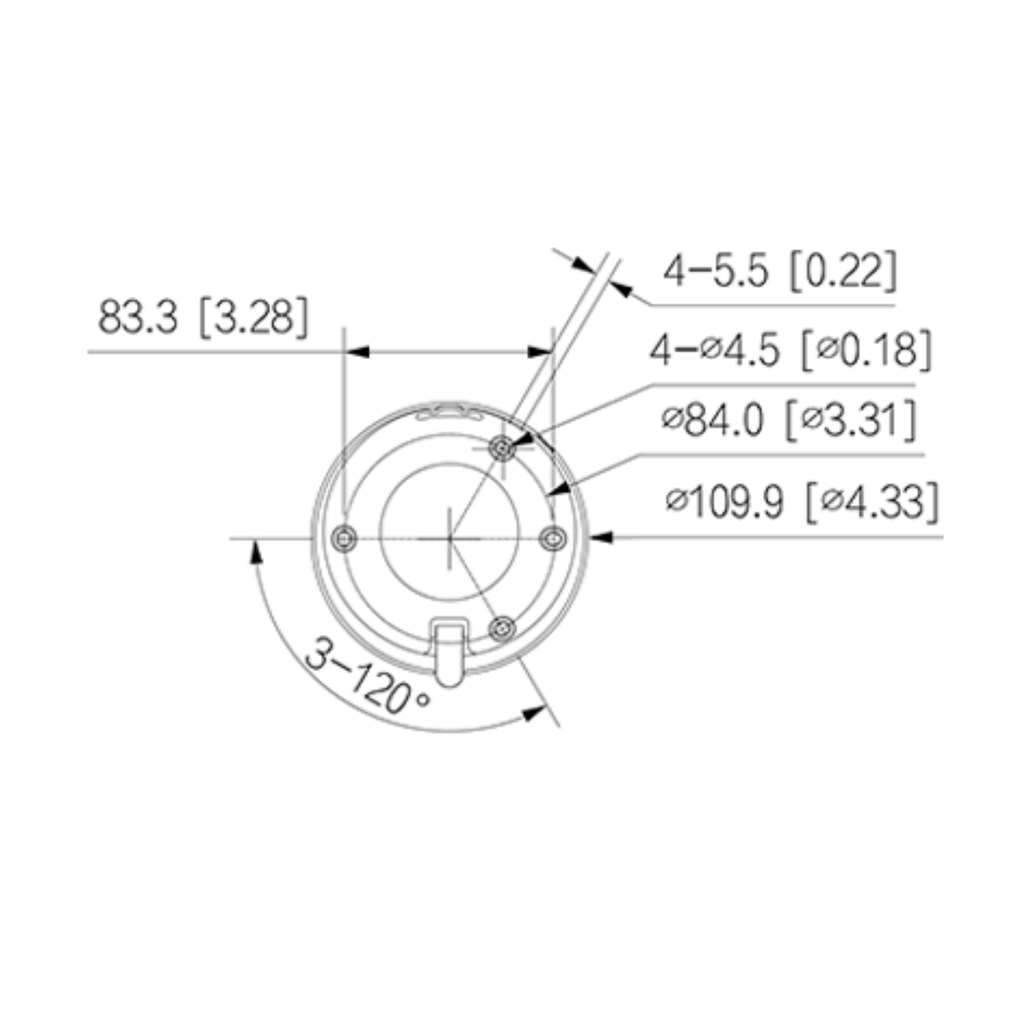 DAHUA DH-IPC-T1E40 - Camara IP Domo de 4 Megapixeles/ Lente de 2.8 mm/ 93 Grados de Apertura/ H.265+/ WDR Real de 120 dB/ IR de 30 Metros/ IP67/ PoE