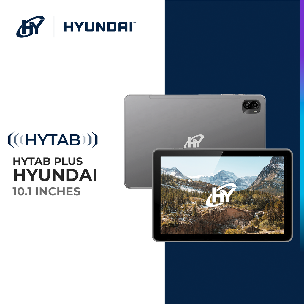 Hyundai HYTab Plus 10.1”, Octacore A523, HD IPS 1280x800 G+G, 4GB/128GB, 8MP/13MP, Android 13, AX WiFi, 6000 mAh, Metal, Includes Stylus Pen, Earbuds and Screen Protector  – Space Grey