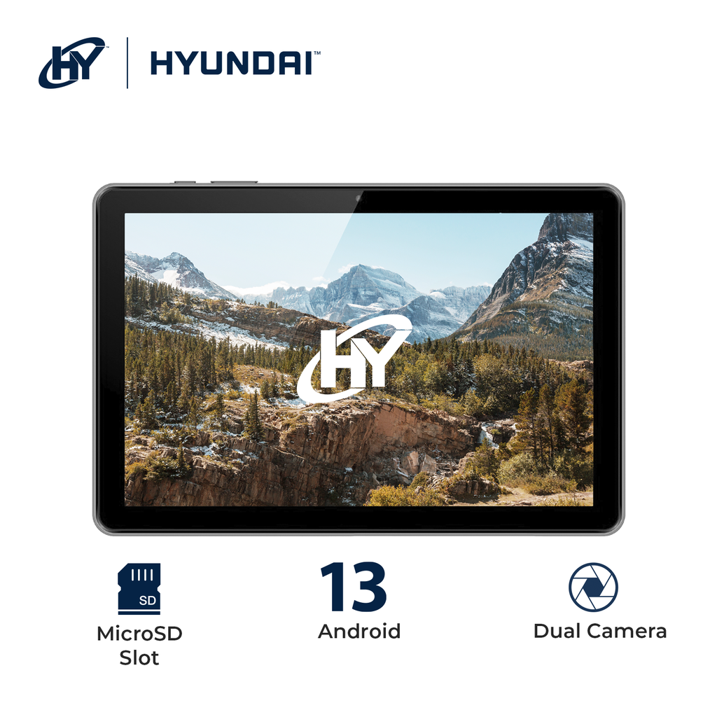 Hyundai HYTab Plus 10.1”, Octacore A523, HD IPS 1280x800 G+G, 4GB/128GB, 8MP/13MP, Android 13, AX WiFi, 6000 mAh, Metal, Includes Stylus Pen, Earbuds and Screen Protector  – Space Grey